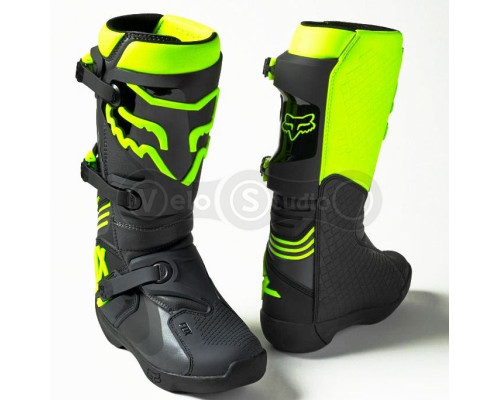Мотоботы FOX Comp Boot Black Yellow US 10