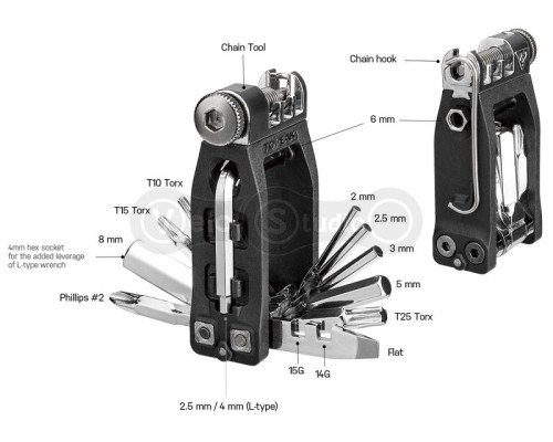 Мультитул Topeak Ninja 16+, 16 функций
