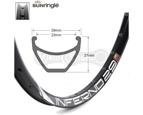 Обід Sun Ringle Inferno 29 Welded 26 дюймів 32 спиці