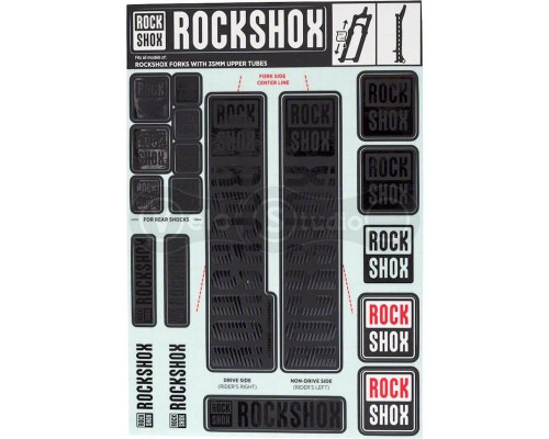 Стикеры RockShox DECAL KIT 35MM STEALTH
