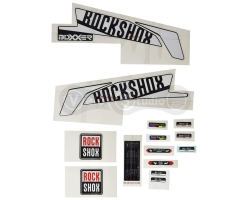 Стикеры RockShox DECAL KIT BOXXER 26/27.5 WHT/DFBLK