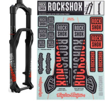 Стікери RockShox DECAL KIT TLD 35MM SILVER/ORANGE