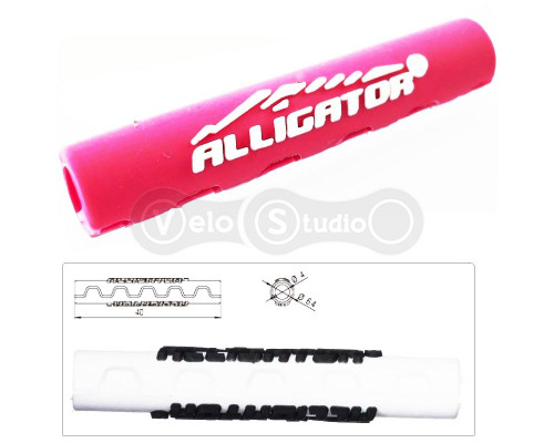 Защита рамы Alligator Sawtooth от трения тормозных рубашек розовая
