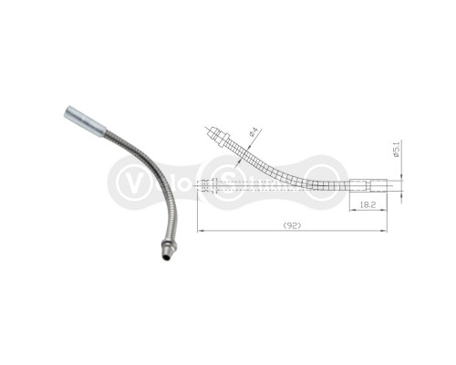 Трубка направляющая Alligator тормозного тросика на V-br. гибкая