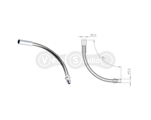 Трубка направляющая Alligator 90º тормозного тросика на V-Brake