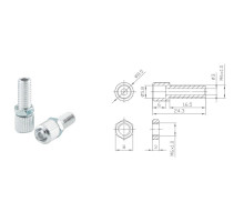 Винт регулировки тормозного троса Alligator м6х16. 5 мм