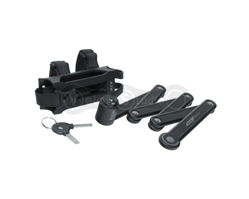 Замок KLS Tough 30 складаний сірий 3.5х750 мм