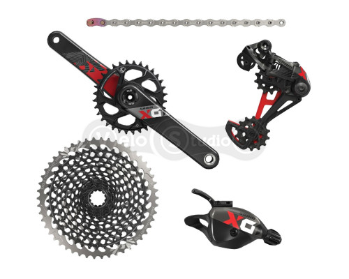 Групсет Sram X01 Eagle Dub 175 Red 12 скоростей