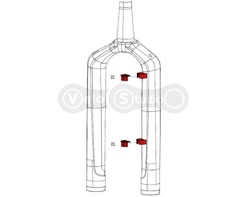 Направляющие Rock Shox CABLE GUIDE CLIPS RS1