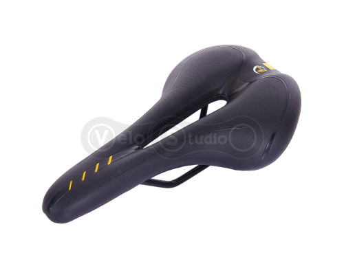 Седло Yafee YF-1060 чёрное с оранжевым