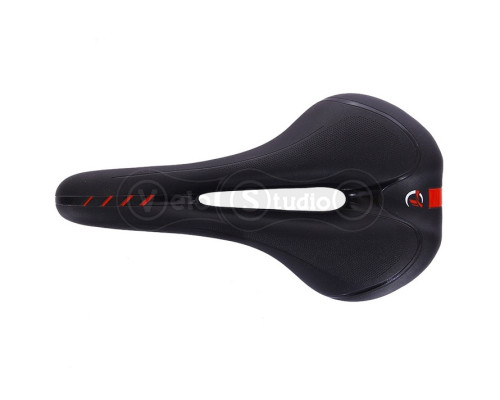 Седло Yafee YF-1060 чёрное с красным