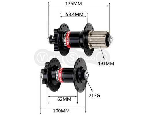 Втулка задняя Novatec D032SB-SS чёрная 36 спиц
