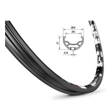 Обод Mach1 KARMA DISC 27,5 36 спиц, AV, черный