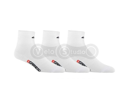 Шкарпетки Garneau Mid Versis Cycling білі 3 пари S/M