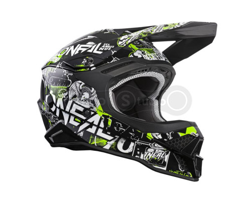 Шлем ONeal 3SRS Helmet Attack 2.0 Black/Neon L (59/60 см)