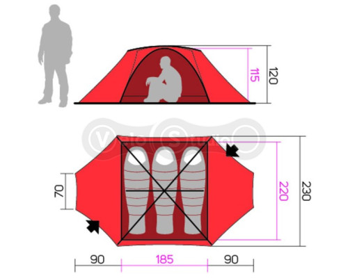 Намет HANNAH Covert 3 WS Thyme/dark shadow