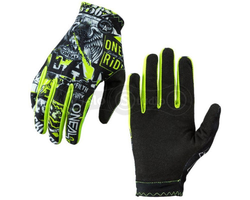 Вело рукавички O`Neal Matrix Glove Attack Black Neon Yellow розмір XL