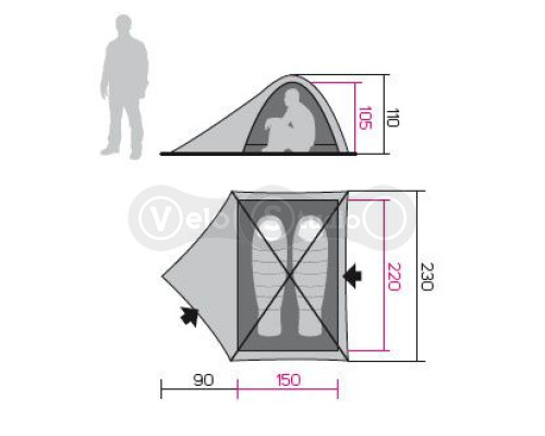 Намет HANNAH Serak 2 Thyme