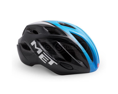 Шолом MET Idolo Black/Cyan/White panels XL