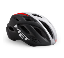Шолом MET Idolo Black/White/Red Panels M
