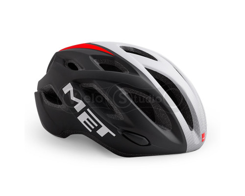 Шолом MET Idolo Black/White/Red Panels M