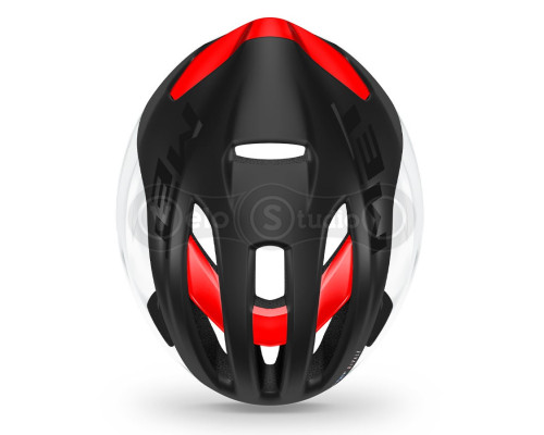 Шолом MET Rivale Mips Black White Red / Matt Glossy L