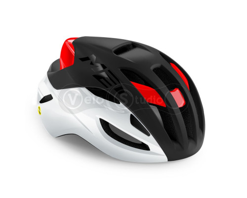 Шолом MET Rivale Mips Black White Red / Matt Glossy L