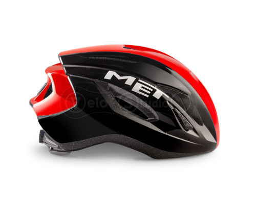 Шолом MET Strale Black Red Panel Glossy M