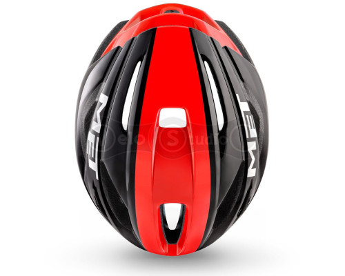 Шолом MET Strale Black Red Panel Glossy M