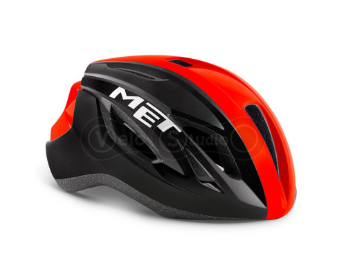 Шолом MET Strale Black Red Panel Glossy M