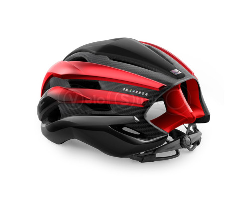 Шолом MET Trenta 3K Carbon Black Red Matt Glossy S