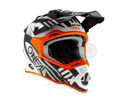Шолом O`Neal 2SRS Helmet Spyde 2.0 Black/White/Orange L (59/60 см)