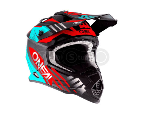 Шолом O`Neal 2SRS Helmet Spyde 2.0 Black/Teal/Red L (59/60 см)