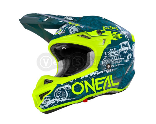 Шлем O`Neal 5SRS Polyacrylite Helmet HR Blue/Neon Yellow L (59/60 см)