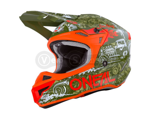 Шлем O`Neal 5SRS Polyacrylite Helmet HR Green/Orange L (59/60 см)