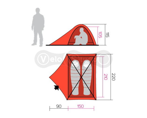 Намет HANNAH Tycoon 2 Spring Green/Cloudy Grey