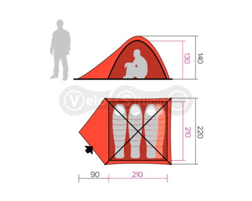 Намет HANNAH Tycoon 4 Spring Green/Cloudy Grey
