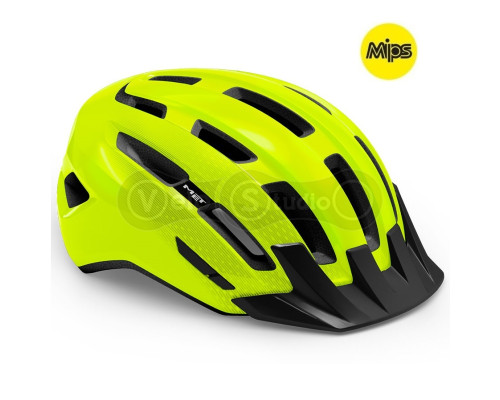 Вело шолом MET Downtown MIPS Fluo Yellow Glossy S/M (52-58 см)