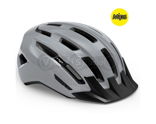 Вело шлем MET Downtown MIPS Gray Glossy S/M (52-58 см)
