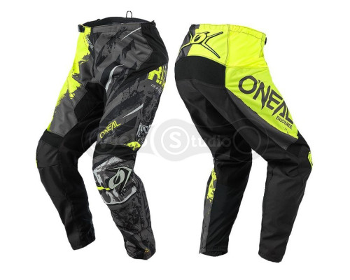 Вело штаны O`Neal Element Pants Ride Black Neon Yellow размер 28
