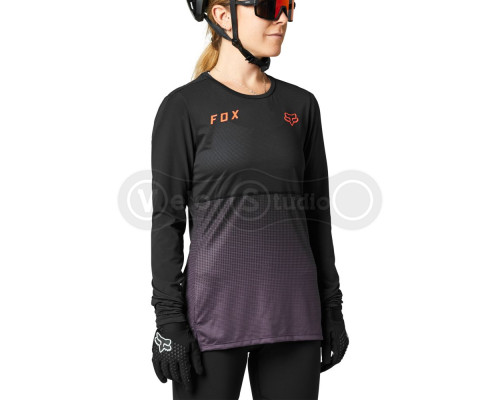 Джерси FOX Flexair LS Womens Black Purple размер S
