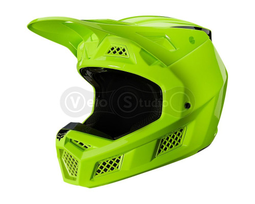 Мотошолом FOX V3 RS Psycosis Helmet Flo Yellow L (59-60 см)