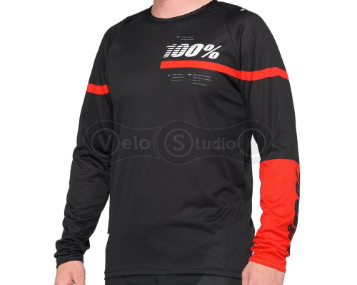 Джерсі Ride 100% R-CORE Jersey Black Red розмір M
