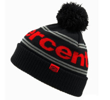 Зимняя шапка Ride 100% RISE Cuff Beanie Pom Black Red