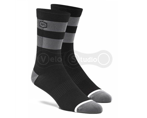 Вело носки Ride 100% Flow Performance Black Grey L/XL (42-46 размер)