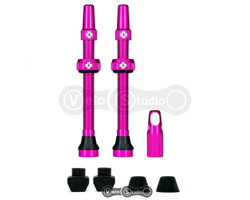 Безкамерний ніпель MUC-OFF Tubeless 60 мм Pink - 2 штуки