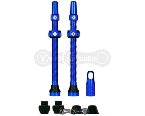 Безкамерний ніпель MUC-OFF Tubeless 80 мм Blue - 2 штуки