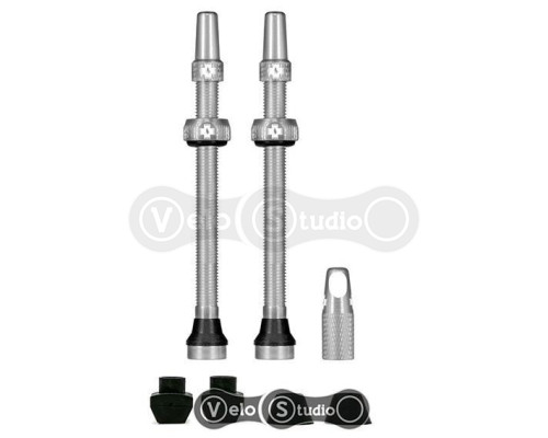 Безкамерний ніпель MUC-OFF Tubeless 80 мм Silver - 2 штуки