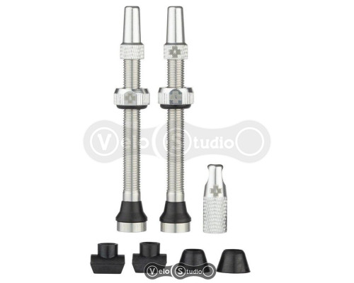Безкамерний ніпель MUC-OFF Tubeless 80 мм Silver - 2 штуки