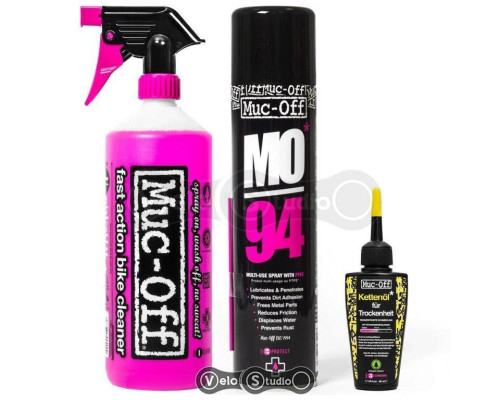 Набір Muc-Off Wash Protect and Dry Lube Kit (3 предмети)